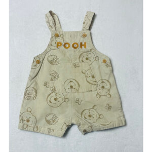 Baby Disney Pooh Overalls 6-9 Months Beige Brown